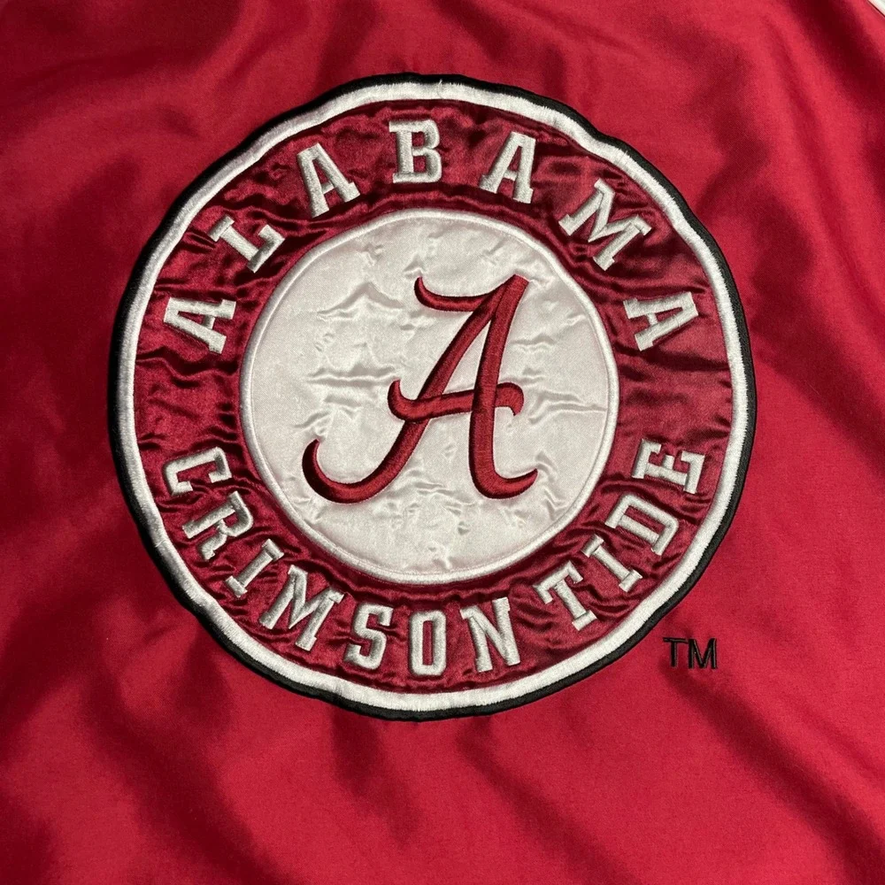 Alabama‎ Crimson Tide Jacket Mens XL 58 Sports Quarter Zip Windbreaker Red White